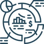 Business analytics icon design