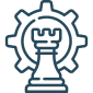 Rook inside gear symbol