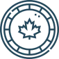 Maple leaf inside circular design
